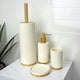image 1 of Showerdrape Bondi Cream 4 Piece Bathroom Accessory Set