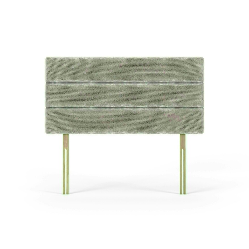 Milan Silver Chenille Headboard King Size N/A