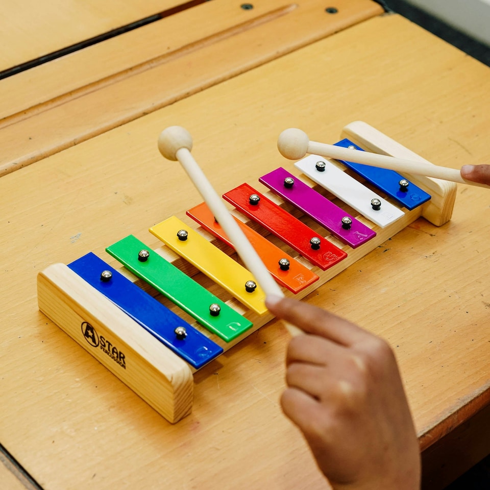 image 1 of A-Star 8 Note Glockenspiel - Coloured Keys