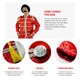 image 2 of Adults Red Pop Sergeant Costume – 60s Music Fancy Dress Outfit Red | M