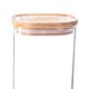 image 4 of Argon Tableware Square Glass Storage Jars with Wooden Lids - 1.9 Litre - Pack of 6