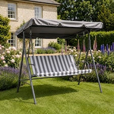 OHS 3 Seater Garden Swing Bench Chair Outdoor Hanging Seat Sun Shade