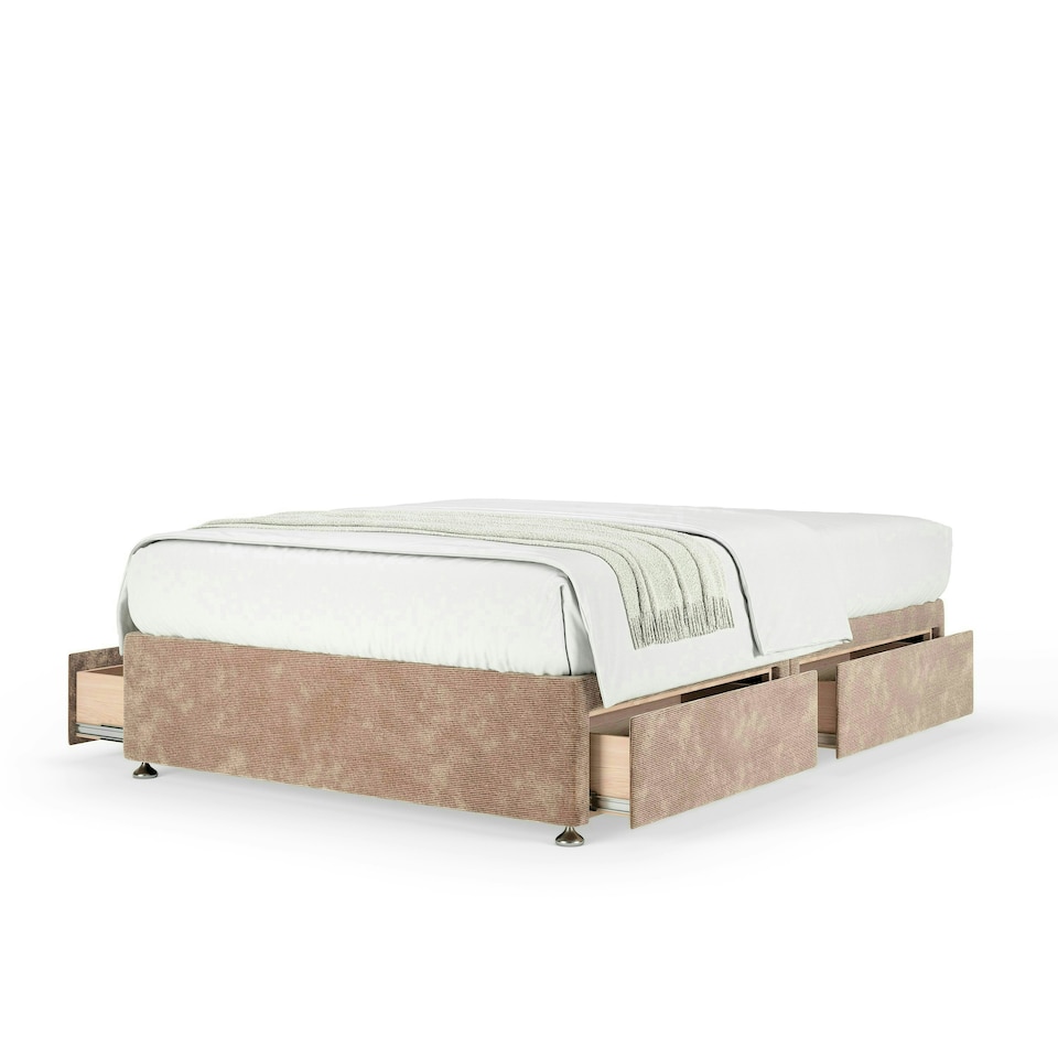 image 1 of Majestic 1000 Pocket Sprung Mink Chenille 4 Drawer Divan Set Double