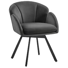 Yaheetech Flower-shaped Velvet Accent Armchair