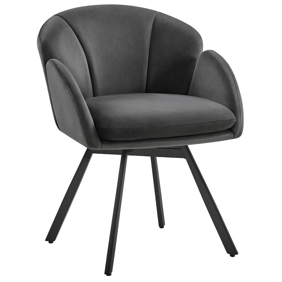 image 1 of Yaheetech Flower-shaped Velvet Accent Armchair