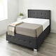 image 3 of End Lift Ottoman Storage Bed Double, Black Linen