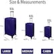 image 4 of Lightweight Navy Hard Shell ABS Suitcase Set Luggage Travel Trolley Set of 3 Cabin Cases