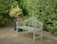 image 3 of Greenhurst PU Painted Lutyens Style Wooden Garden Bench - Sage Green | Green | Sage Green