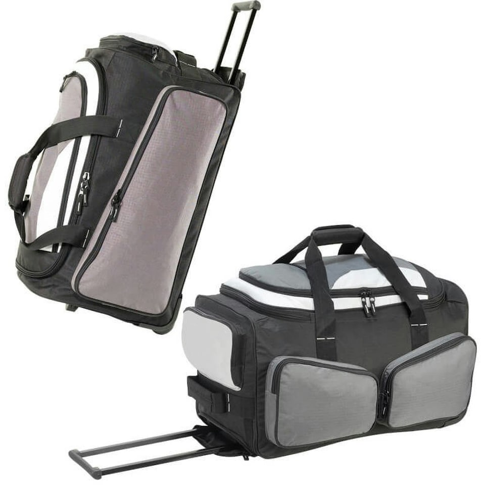 image 1 of Shugon Detroit Trolley Holdall Duffle Bag (75 Litres) - Grey/Black - One Size