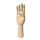 image 1 of Pack of 3 Large Wooden Right Hand Manikins 30cm (12")