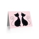 image 2 of Silhouette Couple Cat Anniversary Valentines Day Card