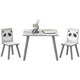image 9 of ZONEKIZ Kids Table and Chairs, Children Desk with Two Chairs, Three Piece 
