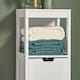 image 9 of SoBuy FRG127-W,Narrow Bathroom Cabinet with 2 Drawers and 1 Shelf | White | White