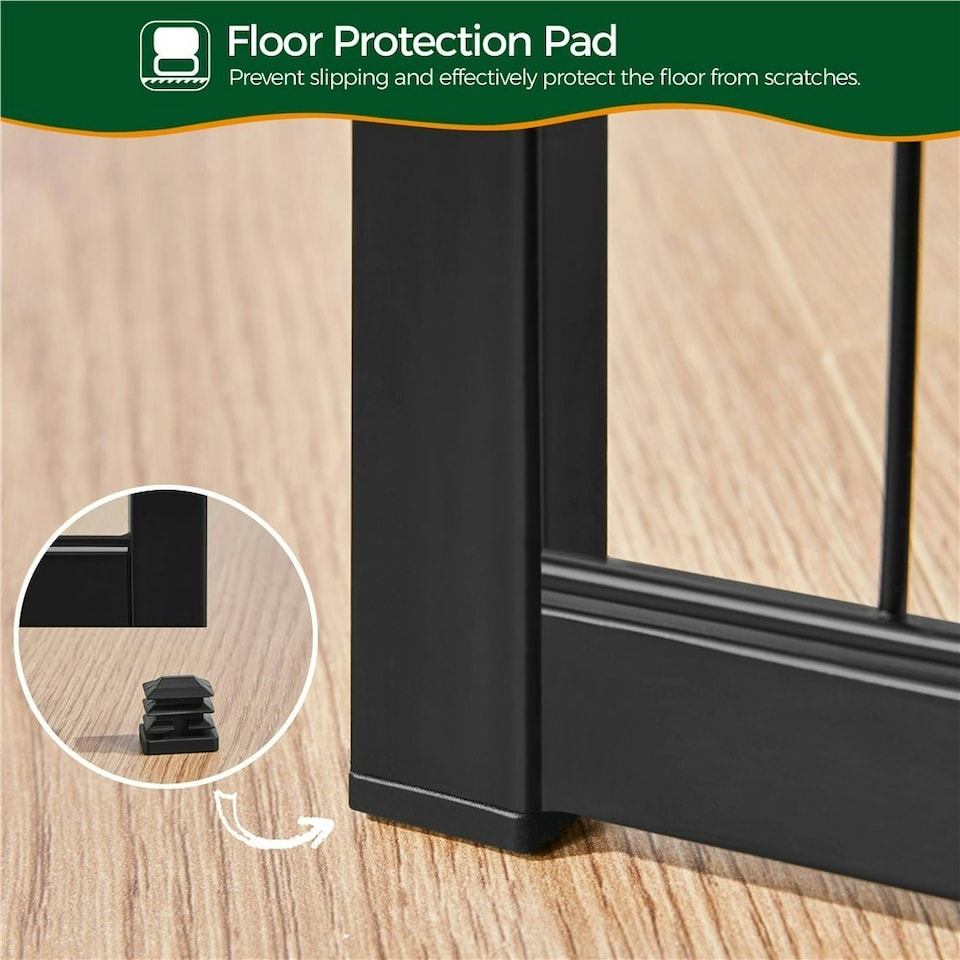 image 1 of Yaheetech 2 Metal Dog Playpen Panels, 60 × 60.5 cm Black