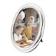 image 3 of Contemporary Oval Silver Plated Metal 5 x 7 Picture Frame with Rounded Border | Silver | 5" x 7"