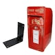 image 1 of ER Royal Mail Post Mail Letter Box Replica Cast Iron Red Post Office & Wall Mount Red