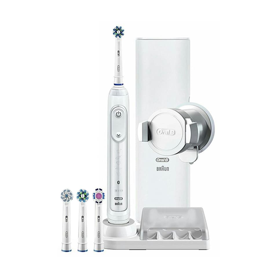 image 1 of Oral-B Genius 9000 CrossAction Electric 6 Modes Toothbrush with 4 Heads - White