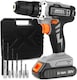 image 1 of Terratek 20V Cordless Drill & Screwdriver Set (Battery, Charger & Carry Case Included)