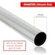 image 7 of SPARES2GO Vacuum Cleaner Adjustable Telescopic Tube Extension Rod Wand Pipe (35mm) Silver