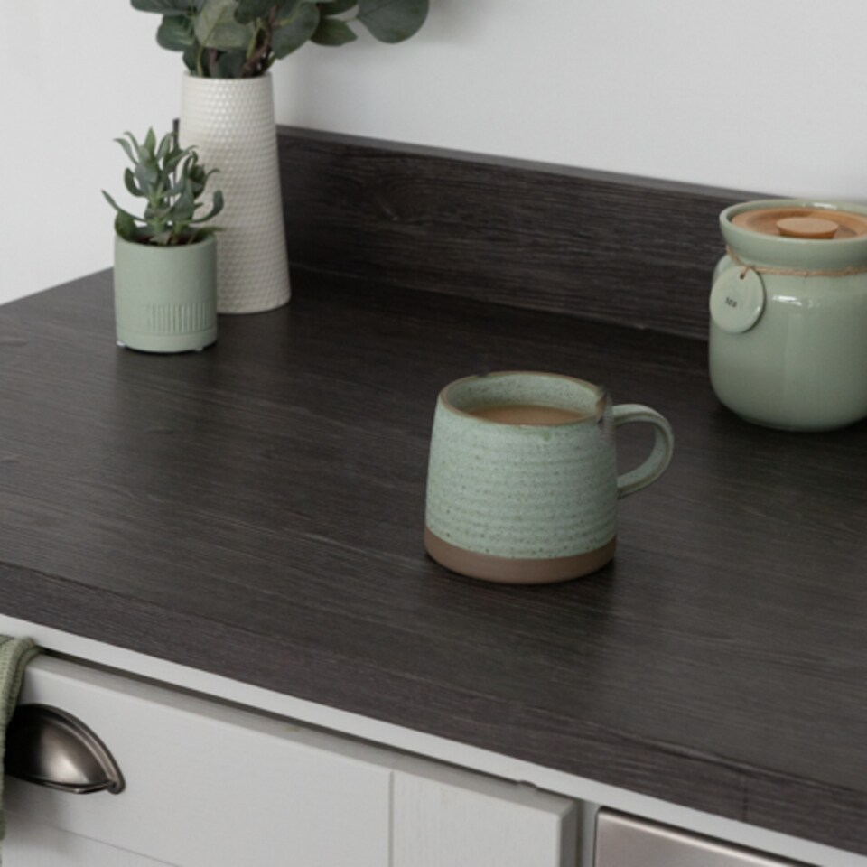 image 1 of Sticky Back Plastic Oak Sheffield Umbra Wood Effect Kitchen Self-adhesive Vinyl Wrap for Cupboards, Doors and Worktops 90cm x 15m - d-c-fix