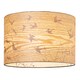 image 1 of Bamboo Wood Effect Lamp Shade with Inner Lining of Birds and Trees | Brown