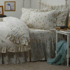 Belledorm Bluebell Meadow Fitted Valance - Ivory - Single