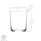 image 3 of LAV Assos Whisky Glasses - 360ml - Pack of 6 Clear