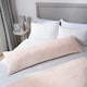 image 2 of OHS Matte Velvet Pinsonic Long Body Pregnancy Soft Plush Cosy Body Bolster Pillow Cushion Pink | Blush Pink | 45 x 135cm