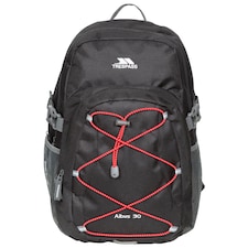 Trespass Albus 30 Litre Casual Rucksack/Backpack | Black | Black/Red | One Size | 1