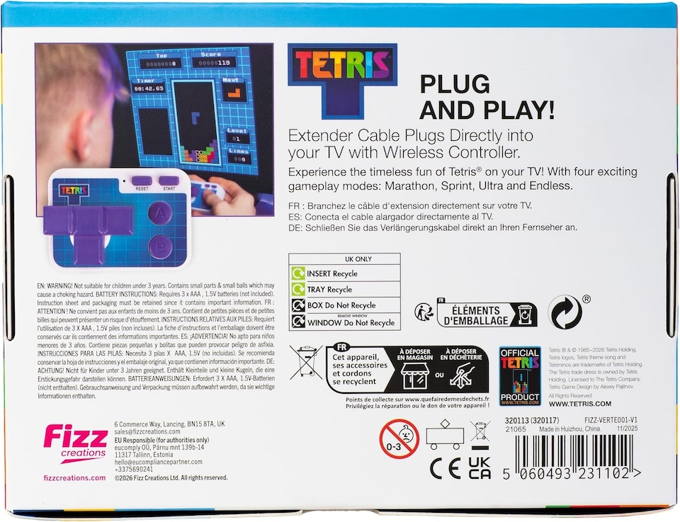 image 1 of Tetris Plug & Play HDMI Console with Wireless Tetrimino Controller