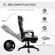 image 4 of Vinsetto Gaming Chair Ergonomic Reclining Manual Footrest Wheels Stylish White