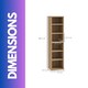 image 8 of 6 Tier Shelves Storage Unit Set Natural Brown Brown | One Size