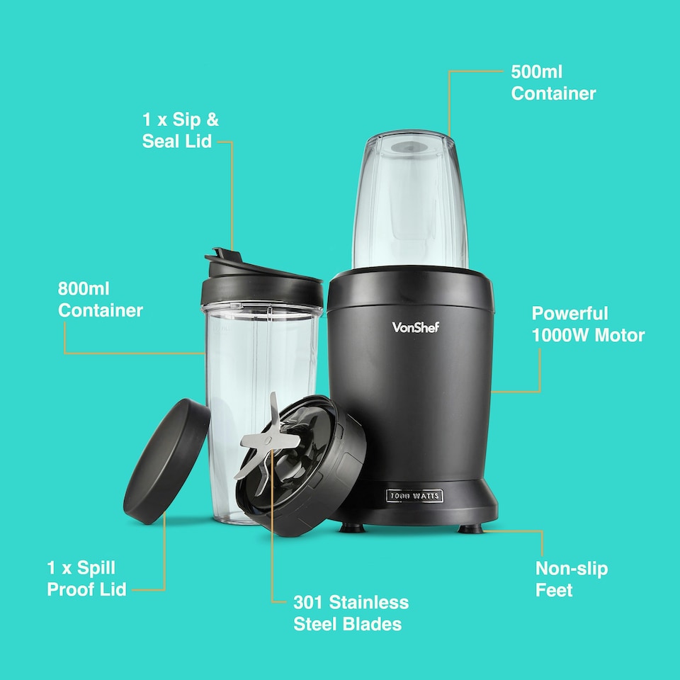 image 1 of VonShef 1000W Multifunction Personal Blender for smoothies