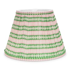 ValueLights Riza Taper Pink Aztec Pleat Large Lamp Shade & Bulb | Pink