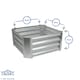 image 3 of Harbour Housewares Square Galvanised Steel Raised Garden Bed - 60cm x 60cm - Silver N/A