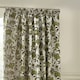 image 2 of Wylder Pomegranate Floral Jacquard Green Pencil Pleat Curtains (W)168cm x (W)229cm | Multi