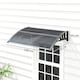 image 7 of Outsunny Door Canopy Awning Outdoor Window Rain Shelter for Door 100 x 75cm Black | Black