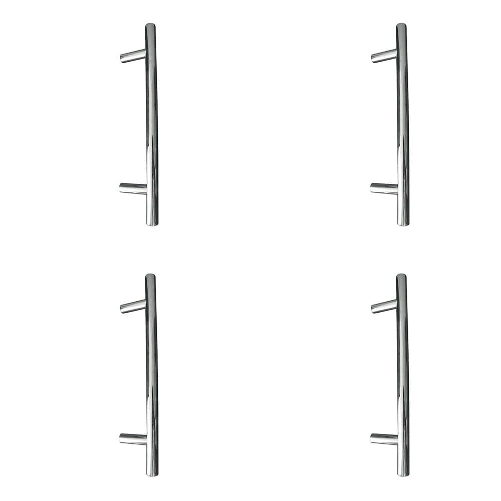 4 PACK Premium Satin Stainless Steel T Bar Cabinet Handle 394x12mm for Modern Kitchens - Kitchen Drawer Pull Handle