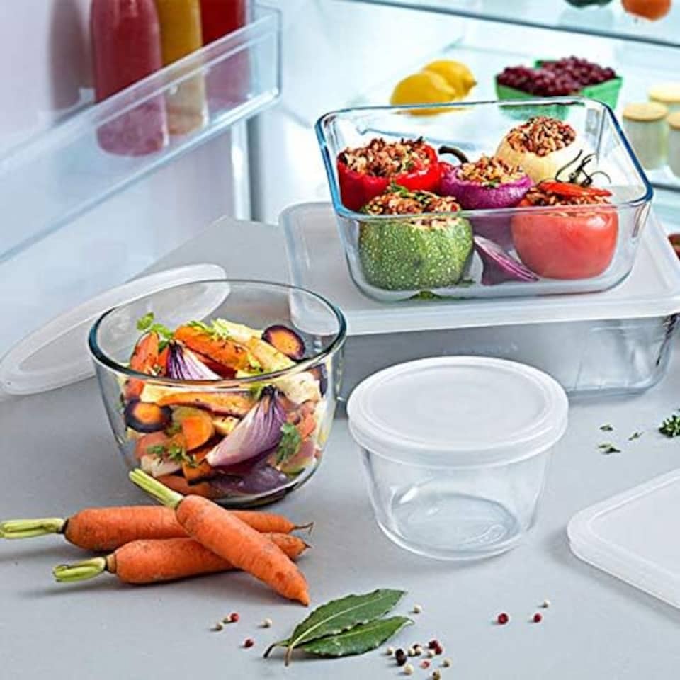 image 1 of Pyrex Round Shape with lid, 1,6 Liter, Transparent, 155P001 Transparent 1,6 Liter