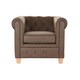 image 2 of Armchair DKD Home Decor 80 x 80 x 70 cm Wood Dark brown Brown