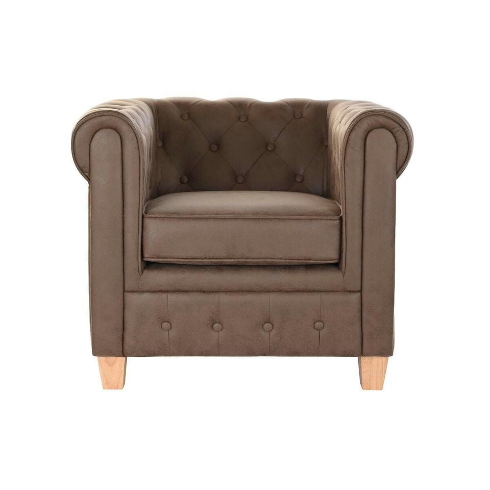 image 1 of Armchair DKD Home Decor 80 x 80 x 70 cm Wood Dark brown Brown