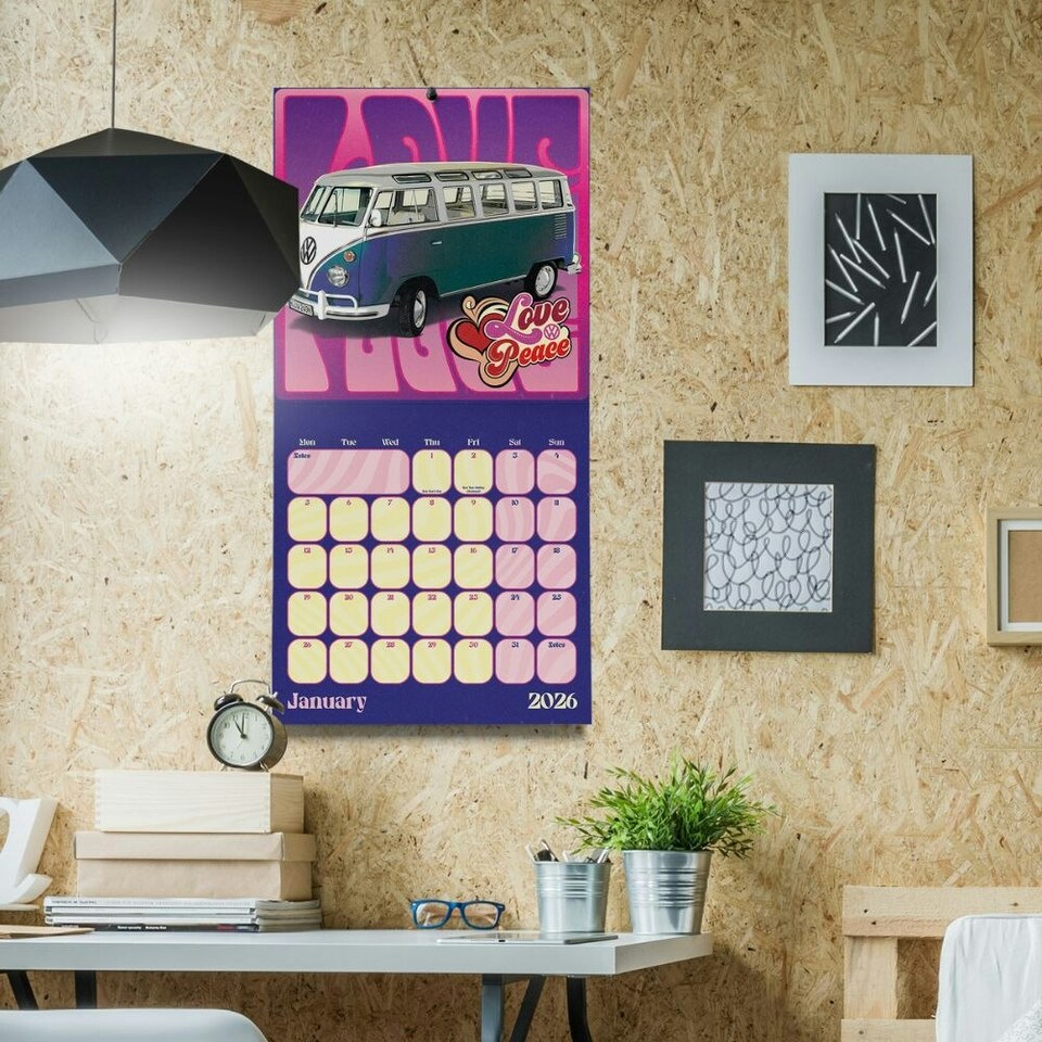 image 1 of VW CAMPERVAN 2026 SQUARE CALENDAR