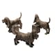 image 1 of Basset Hound Plant Pot Feet - Set of 3 - L6.5 x W11 x H7 cm Grey