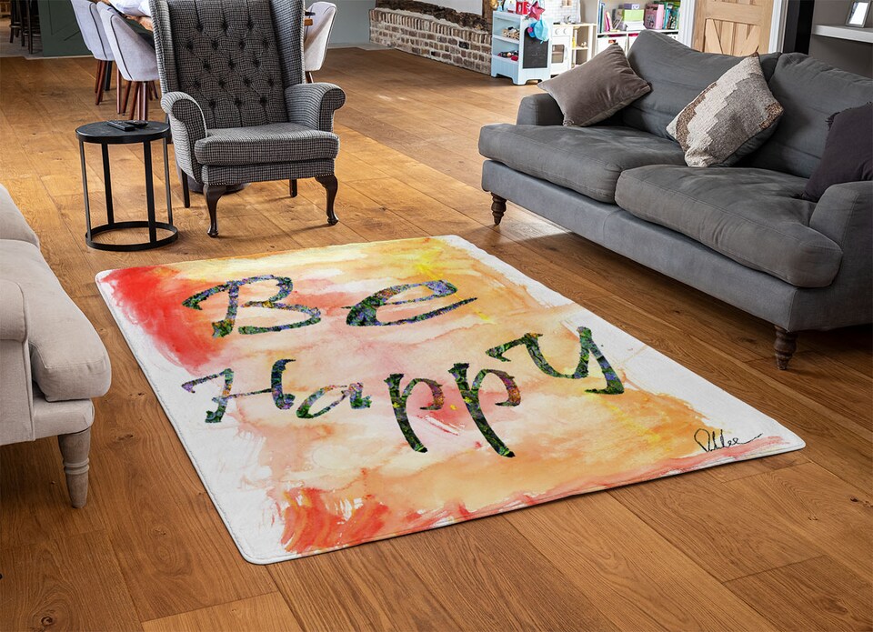 image 1 of Be Happy Rug | Multi
