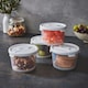 image 2 of 8 x Strong Reusable Plastic Microwave Safe 300ml Round Stackable Food Storage Containers