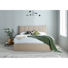 Fabric King Size Bedframe  in Grey