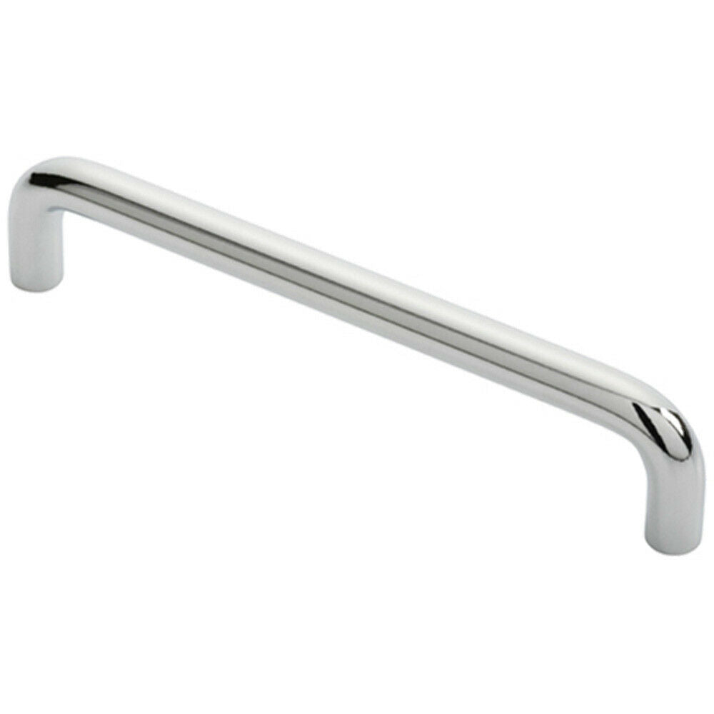 Loops Round D Bar Cabinet Pull Handle 138 x 10mm 128mm Fixing Centres Chrome