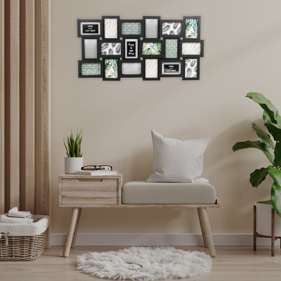 image 1 of 18-Frames Multi Collage Photo Frames | Black | Not provided | 1