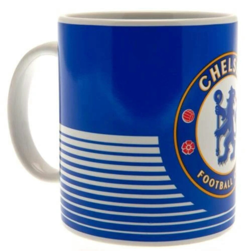 image 1 of Chelsea FC Linear Mug - Blue/White - One Size