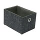 image 4 of JVL Shadow 4 Drawer Narrow Fabric Storage Tower, Grey Grey